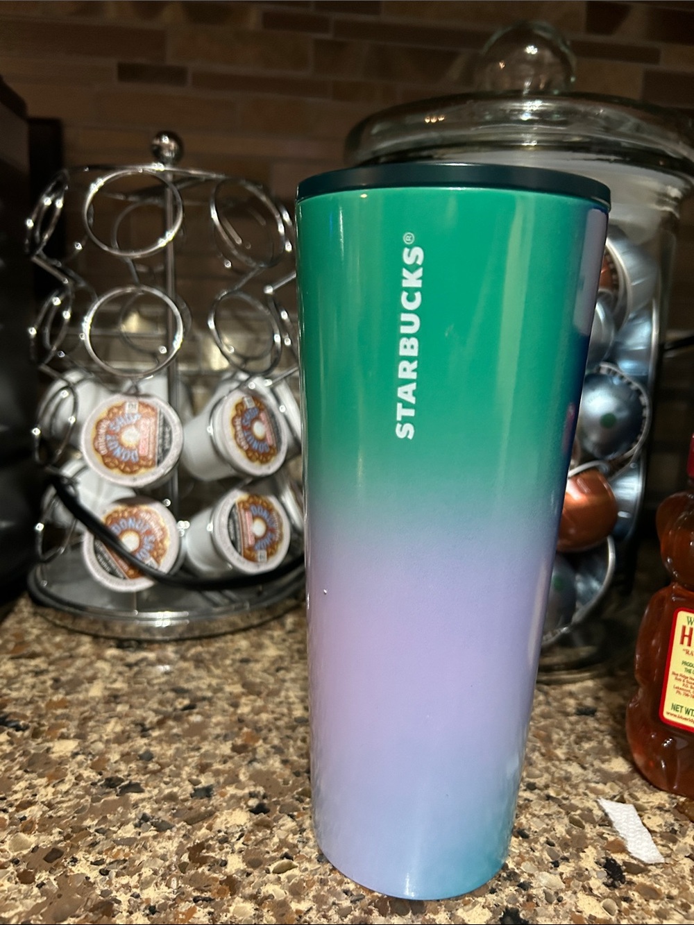 Starbucks Green to Lavender Ombre Stainless Tumbler